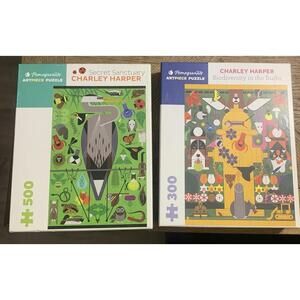 Charley Harper 500 300 Piece Puzzles Lot Of 2 Secret Sanctuary Biodiversity